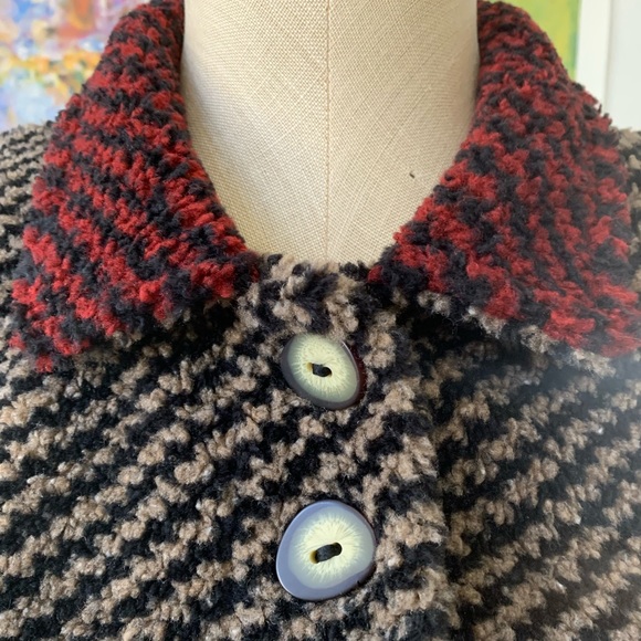 Slightly cropped fleece button up jacket/sweater from County Clothing Co. 90s - Picture 3 of 5